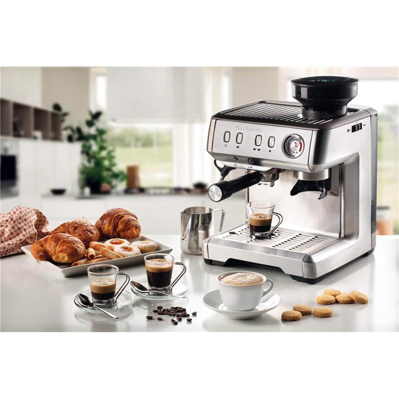 Image secondaire de Ariete 1313, Machine à Café avec Manomètre, Moulin à Café Intégré, Compatible avec le Café en Poudre et les Dosettes ESE, 15 Bar