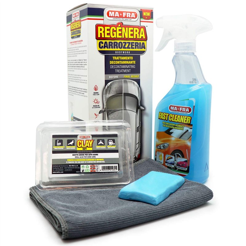 Mafra, Car Refinish Kit, Traitement décontaminant pour la carrosserie et le verre, les insectes et les résidus ferreux de toutes