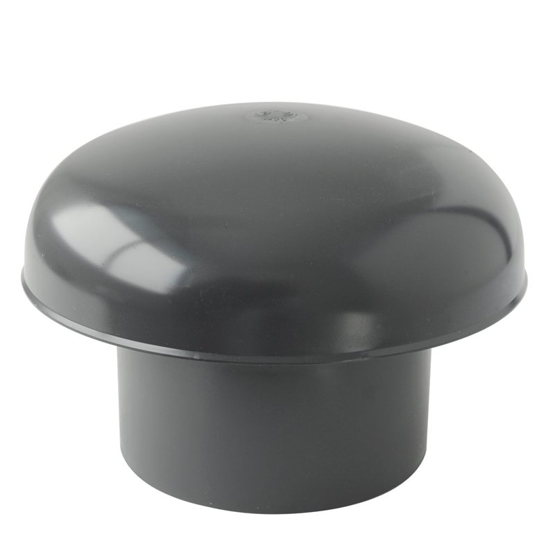 FIRST PLAST CDV125A-Y CDV125A Chapeau de Ventilation tête exalateur sans Filet, Ardoise, diamètre intérieur 125 mm