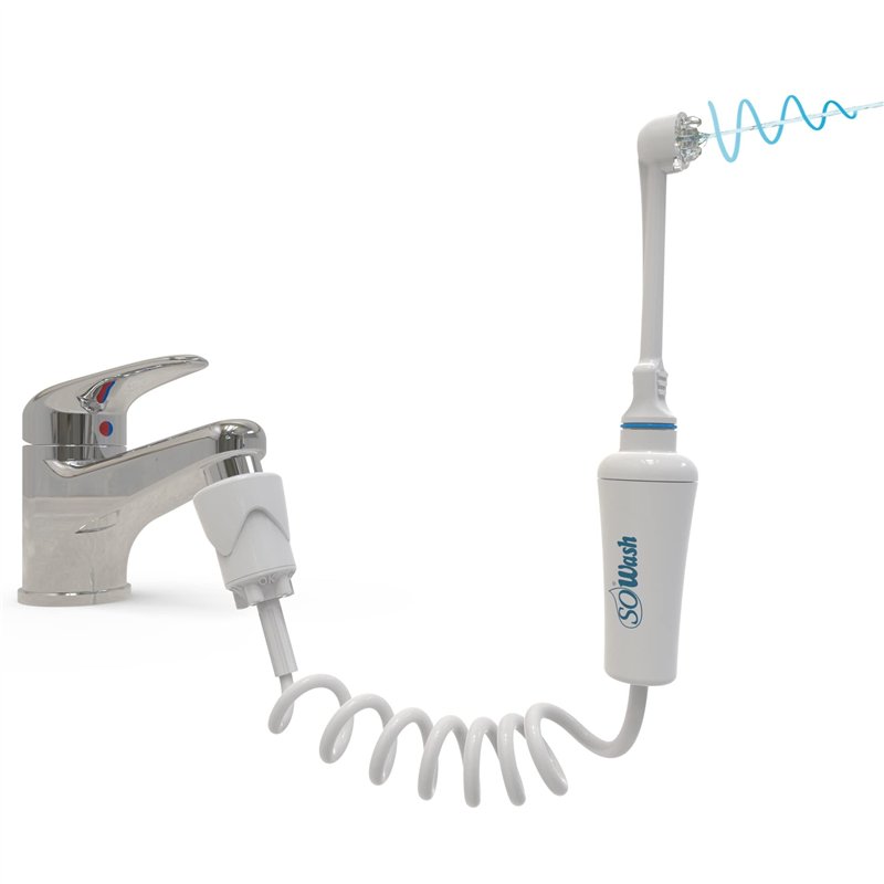 Jet dentaire SOWASH VORTICE, Se connecte au robinet, Hydropulseur Dentaire Sans piles ni électricité, Tête Vortice avec Triple J