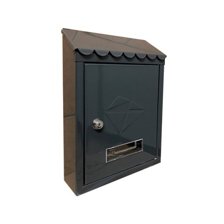 Kippen 10005BN - Boîte aux lettres modèle "IRON" de couleur noire. Dimensions : 300 x 210 x 70 mm.