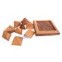 Logica Jeux Art. Pyramide 9 pcs - Casse-tête en Bois 3D - Difficulté 3/6 Difficile - Collection Leonardo da Vinci