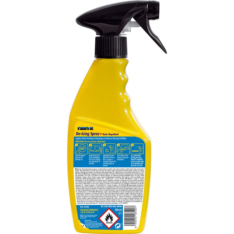 Image secondaire de Rain-X Spray Dégivrant Pare-Brise et Traitement Anti-Pluie 2 en 1 - Lave Glace Vitre Voiture De Icer - 500ml