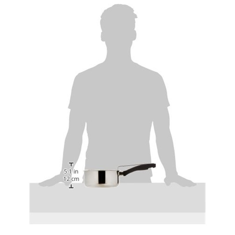 Image secondaire de IBILI - Saucière avec panier Induktion, 18 cm, Acier inoxydable, Compatible avec l’induction, Friteuse, Argent