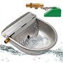 Abreuvoir Automatique en Acier Inoxydable avec Flotteur de Valve en Laiton 2 Pièces et Bouchon de Vidange
