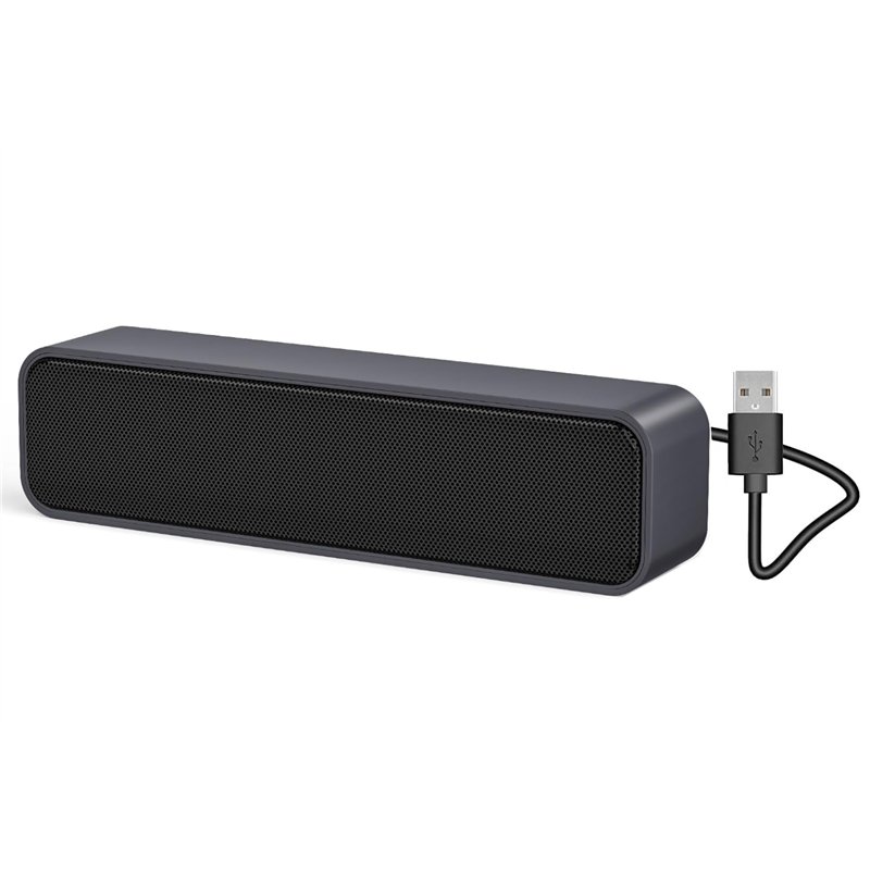 ADELGO Haut-Parleur d'ordinateur, Haut-Parleur alimenté par USB pour Ordinateur de Bureau, PC Windows, Ordinateur Portable. Mini