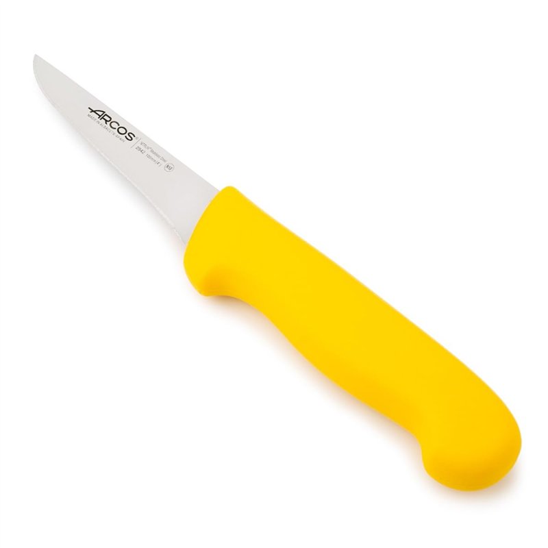 Arcos Séries 2900 - Couteau à Désosser - Lame Acier Inoxydable Nitrum 100 mm - Manche Polypropylène Couleur Jaune