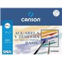 Canson 406347 Papier pour aquarelles 6 pages