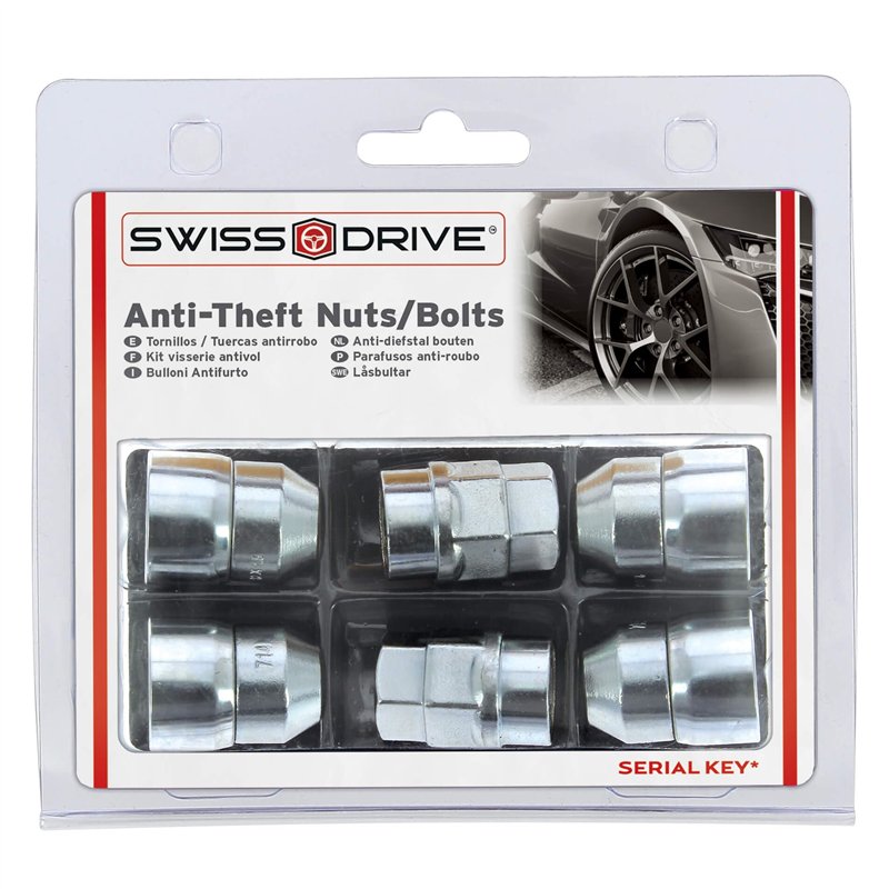 Image secondaire de ECROUS ANTIVOL 12X1.50 4PCS + 2 CLEFS avec Numero DE Series