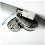 ABATTANT WC COMPATIBLE | CHARNIÈRE SPÉCIALE EXTRA LONGUE ACIER INOX | FORME D U | RÉGLABLE ET DECLIPSABLE | FACILE INSTALATION E