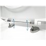 ABATTANT WC COMPATIBLE | CHARNIÈRE SPÉCIALE EXTRA LONGUE ACIER INOX | FORME D U | RÉGLABLE ET DECLIPSABLE | FACILE INSTALATION E