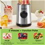 Aigostar Blender Portable, Mixeur Blender avec 2 Bouteilles Portables de 800ml, pour Smoothie Milk-shake Fruits, Puissant 600W. 