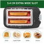 Aigostar Warrior 30JRL – Grille-pain 2 fentes extra-larges et 7 niveaux de brunissage. Fonctions toaster, décongeler, réchauffer