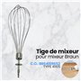 Anakel Home Accessoire Batteur Fouet BR64189652 Compatible avec le mélangeur Braun MR6500M | Tiges métalliques, 200 x 4 mm