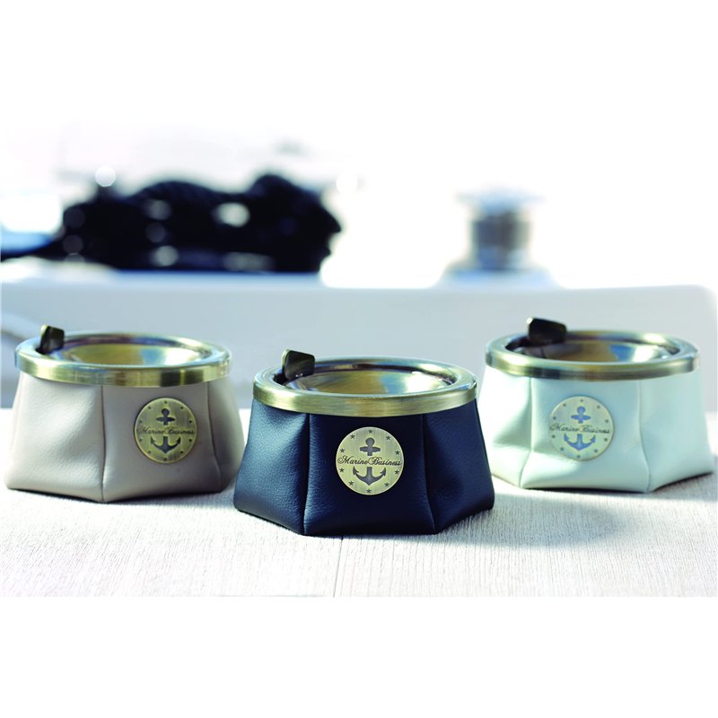 Image secondaire de marine business Cendrier inox et cuire beige