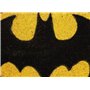 UNIVERSO DC SD Toys Paillasson d'entrée Ovale Batman en Fibre de Coco et Vinyle antidérapant Jaune et Noir 60 x 40 cm