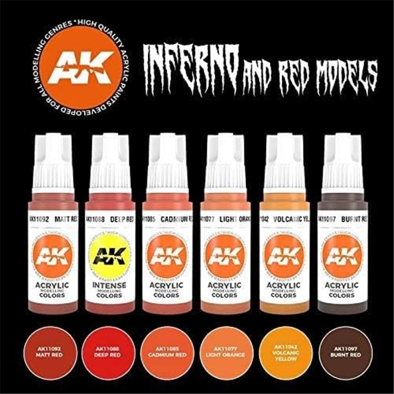 Image secondaire de AK Interactive AK11604 Enfer et Créatures Rouges 6x17ml