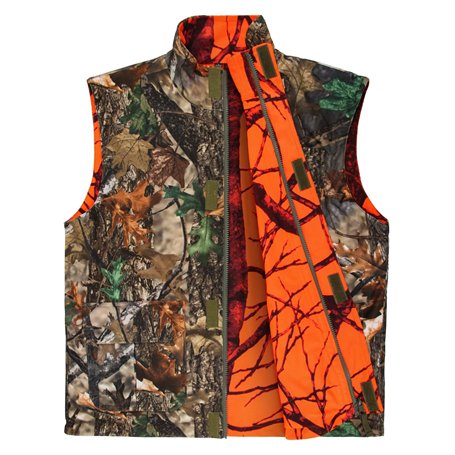 GUGULUZA Homme Gilet de Chasse Orange Camo
