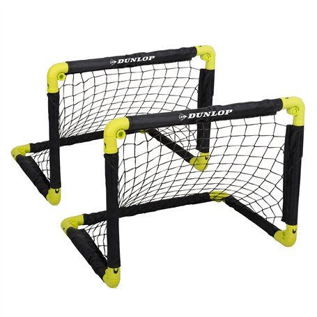 Dunlop Cage de Foot 50 x 44 x 44 cm - Ensemble de 2 Buts de Foot - Mini But Pliable - Kit Entrainement Football pour Enfants et