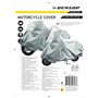 Dunlop Bâche Moto et Scooter Universelle - Housse Étanche Avec Protection Pour Pare-Brise - Extérieur - 246 x 104 x 127 cm - Pla