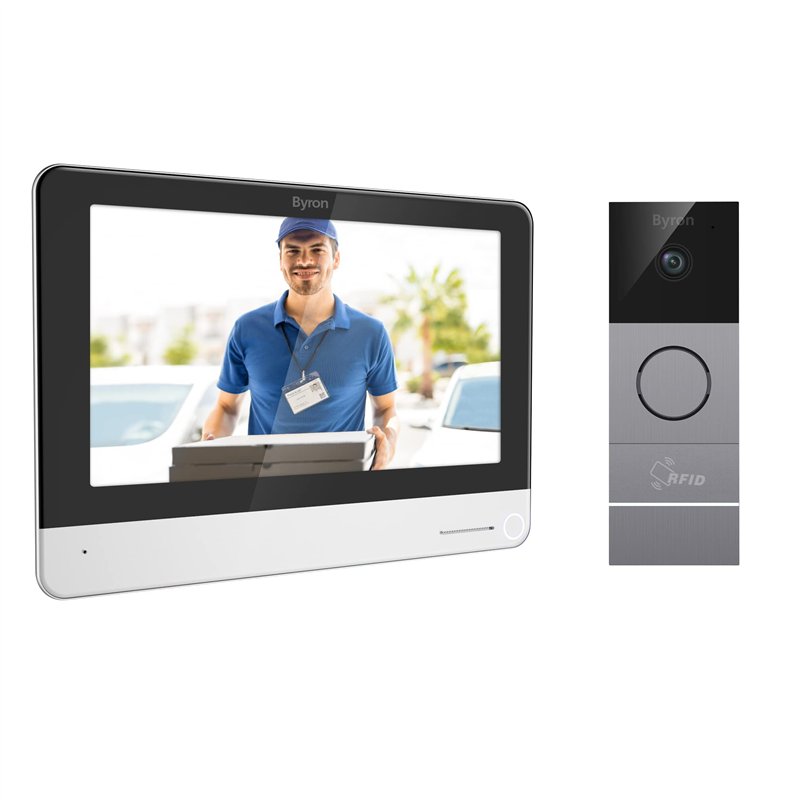 Interphone vidéo WiFi Byron DIC-23312 Blanc Filaire - Écran Tactile 7