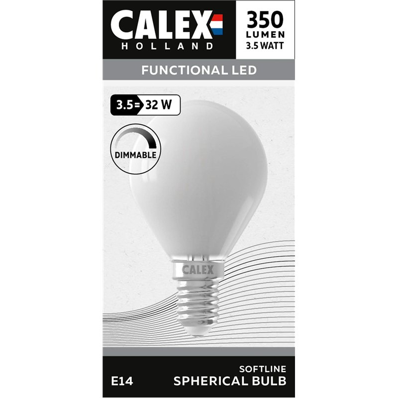 Image secondaire de Calex Tropfenlampe LED-Filament 3,5 W (ersetzt 35 W) E14 softone