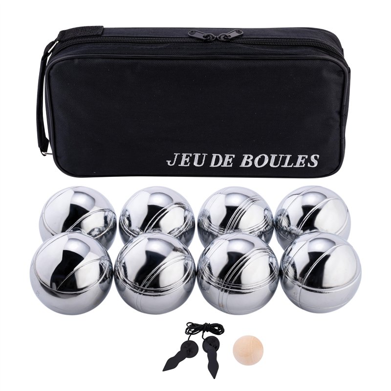 Engelhart - 010203 - Sacoche de Transport avec Jeu de 8 Boules de Pétanque - Inclut Distance-Mètre - Sacoche Pratique - Jeux Ext