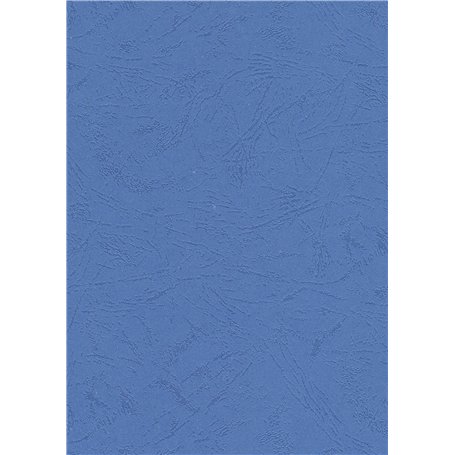 Pavo Lot de 100 Plats de couvertures A4 grain cuir 250 g Bleu