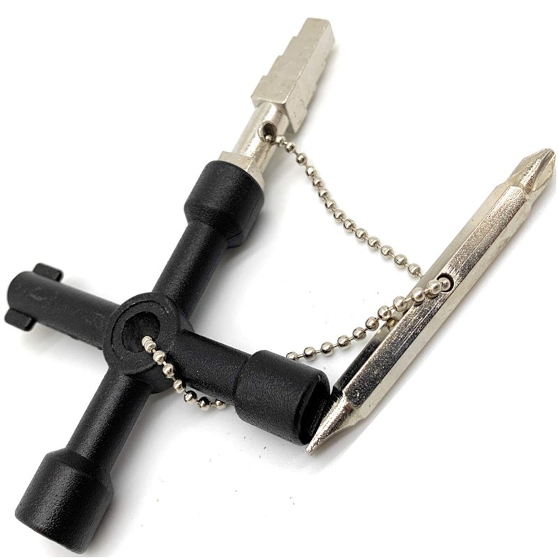 Höfftech Clé universelle universelle pour boîte de commutation, clé de concierge, clé multifonction, clé d'armoire de commande, 