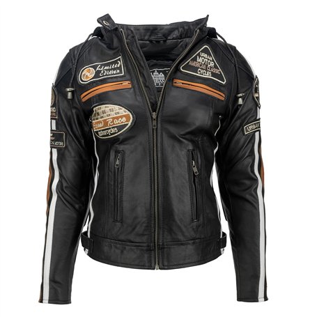 Urban Leather Mixte Leren Bikerjack 58 Urban vestes pour femme