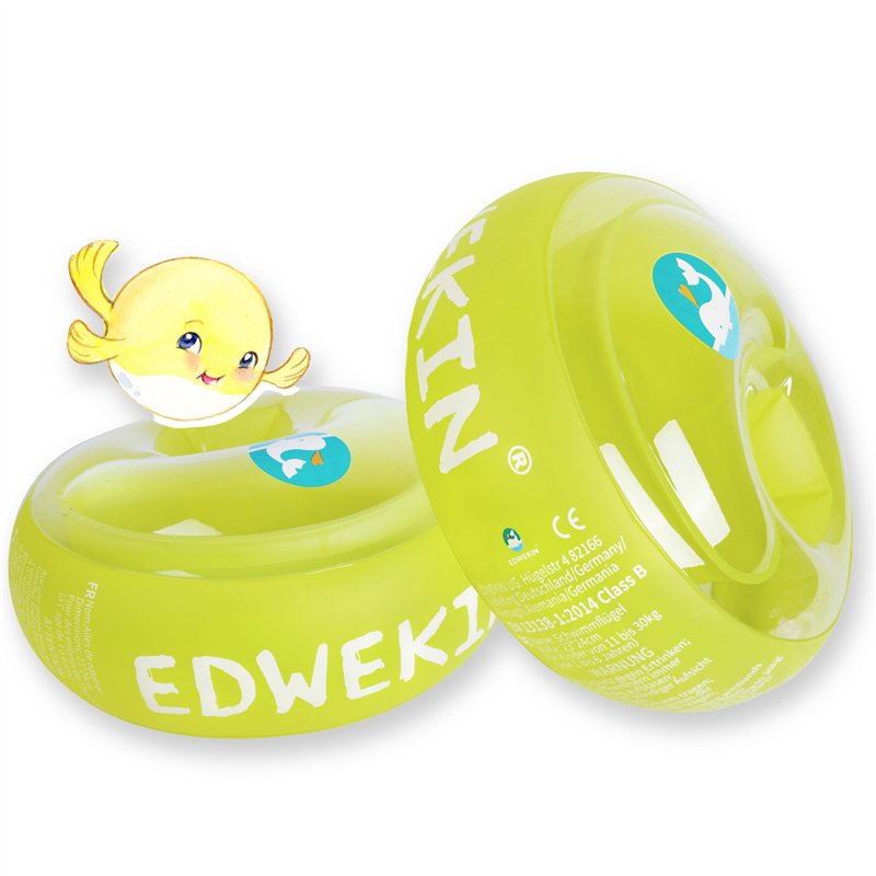 Flotteurs EDWEKIN® pour Enfants avec Chambres à air Extra Larges ; Brassards pour bébés/Jeunes Enfants de 1 à 6 Ans, Design Tran