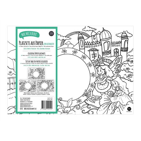 Lot de 12 Sets de Table à colorier