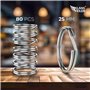 Klangfeiler® 80 anneaux porte clés - 25mm porte-clés - Anneau fendu - Pour l'organisation de clés