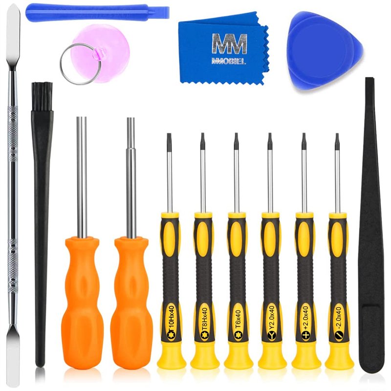 MMOBIEL Kit d'outils de réparation compatible avec Nintendo, Switch 3DS et Wii NES SNES DS Lite GBA GameCube avec tournevis