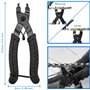 MMOBIEL 3 en 1 Jeu d’outils chaîne vélo : briseur de chaîne/Indicateur de mesure d'usure chaînes/Pince à maillon de chaîne pour 