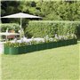 vidaXL Jardinière en acier revêtu par pulvérisation Vert 512 x 80 x 36 cm