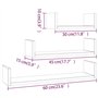 Mensole Espositive a Parete 3pz Grigio Sonoma Legno Multistrato