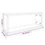 Étagères murales cube 2 pcs Chêne marron 60x15x23 cm Bois