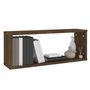 Étagères murales cube 2 pcs Chêne marron 60x15x23 cm Bois