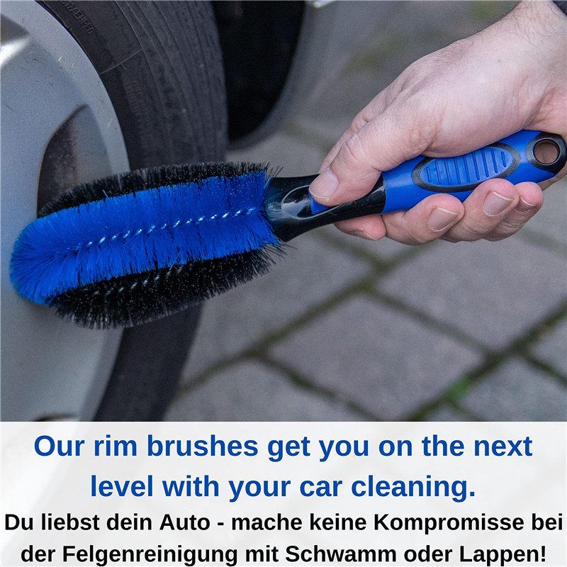 Image secondaire de Brosses pour Jantes en Aluminium, Paquet de 2, Poils résistants à la Pression pour Un Nettoyage Doux et Efficace des Jantes Jusq