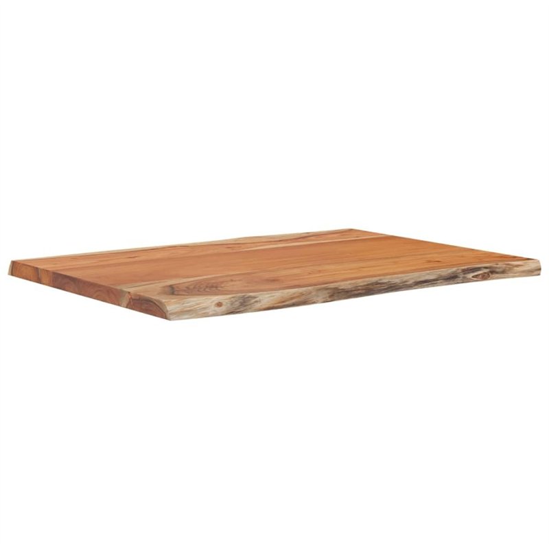 vidaXL Dessus de Table Rectangulaire 80x60x2,5 cm en Bois Massif d'Acacia - Planche de Remplacement pour Table à Manger