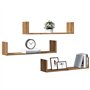 vidaXL Étagères murales 3 pcs chêne Artisanal Bois d'ingénierie
