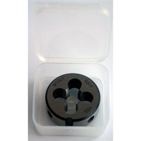 Filière métrique à pas fin MF10 x 1 - En HSS - DIN 223 - Filetage à droite