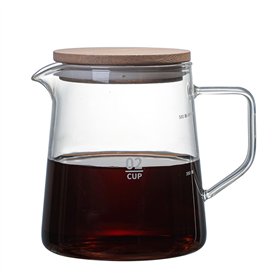 Gonnely Carafe à café en verre avec couvercle