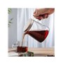 Gonnely Carafe à café en verre avec couvercle, carafe en verre isolée Carafe transparente isolée pour jus de thé et eau de café(