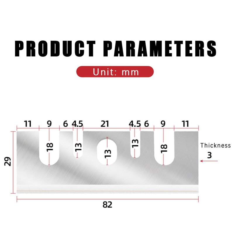Image secondaire de Uadme Lame Rabot 82mm, 2 Pcs Lames de Rabot Electrique, Couteau pour Raboteuse, Lame de Rechange de Rabot à Main, Remplacement p