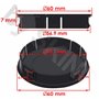 SkinoEu® 4 x 60mm ABS Plastique 3D Gel Silicone Cache-Moyeu Capuchons de Centre Enjoliveurs de Roue Voiture Cache Moyeux Jante U