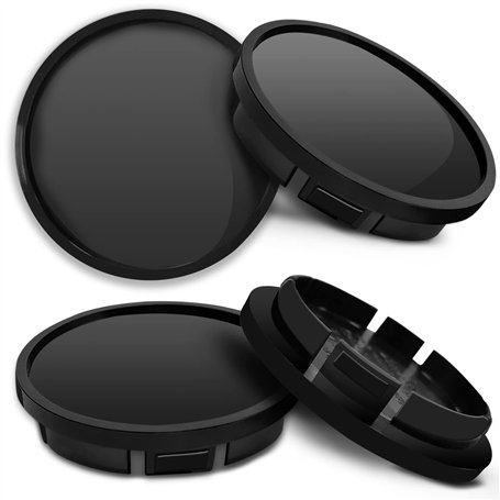 SkinoEu Compatible avec Cache-Moyeu VW 5G0601171XQI 66mm Capuchons de Centre Enjoliveurs de Roué Jante Voiture Noir CR 0