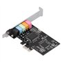 ASHATA Carte Son PCI Express, Carte Adaptateur Stéréo PCI-E 5.1, Puce CMI8738 6 Canaux, Prise en de 7, pour Ordinateur de Bureau