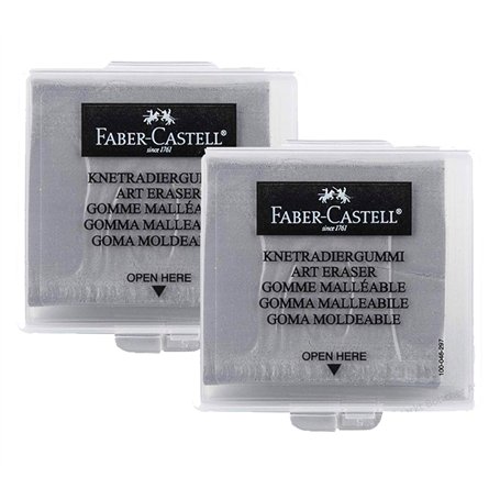 Faber-Castell 10003496 Gomme Mie de Pain Gris (2x Gris)